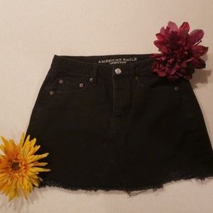 Black denim American Eagle skirt